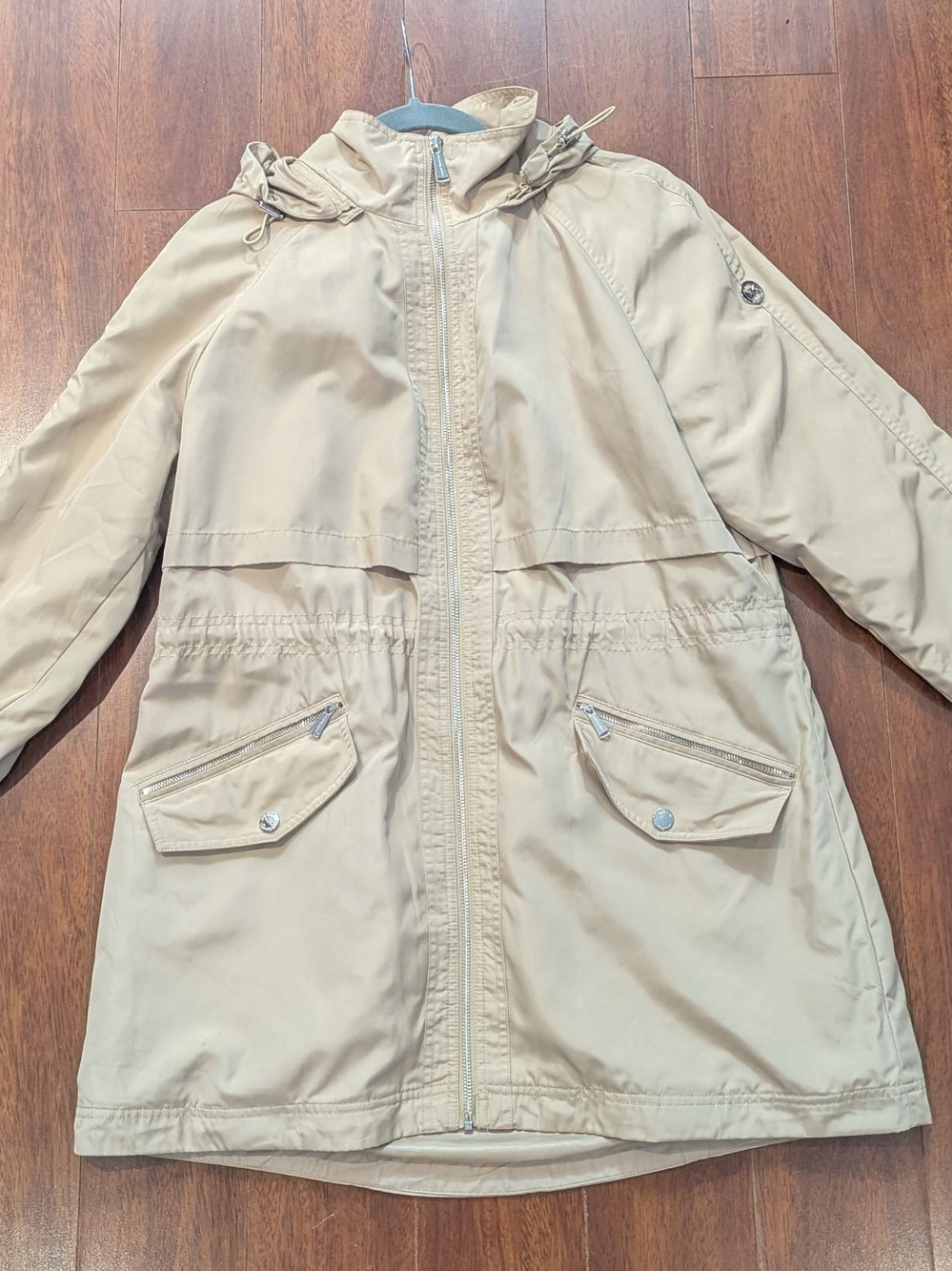 MICHAEL Michael Kors Beige Hooded Raincoat